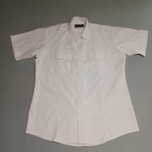 Tact Squad Mens White Short Sleeve Uniform Shirt‎ Style 8013 Size M 15-15.5